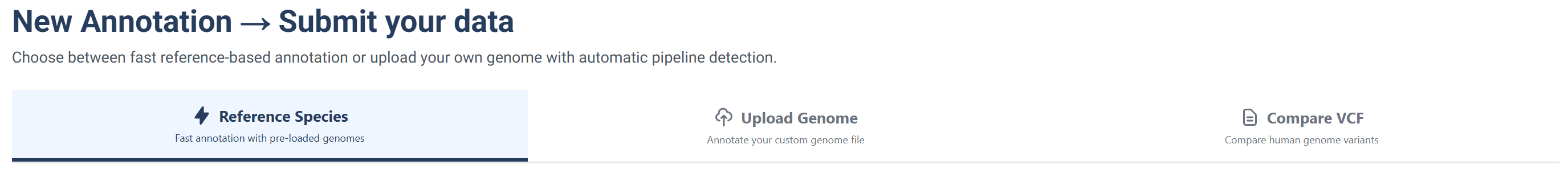 Choose Submission Type
