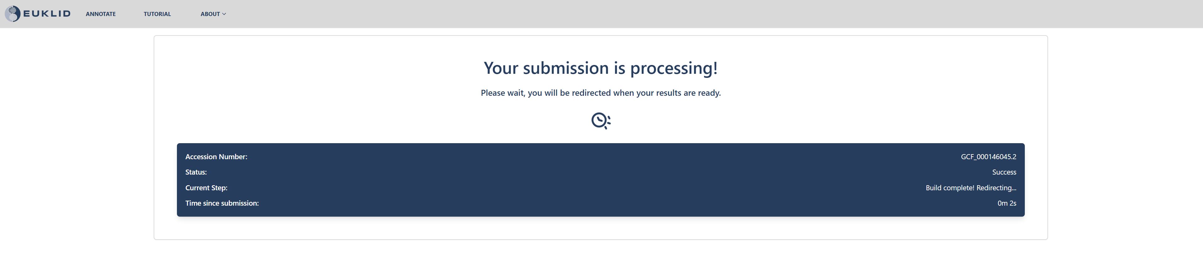 Step 2: Wait for your results